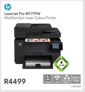 HP Laser Jet Pro M177FW Multifunction Laser Colour Printer