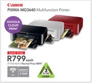 Canon Pixma MG3640 Multifunction Printer Each