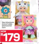 New Advantures Animal Cuties Doll-Each