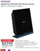 Netgear D6200 AC1200 WiFi DSL Modem Router