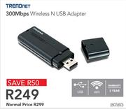 Trendnet 300Mbps Wireless N USB Adapter