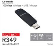 Linksys 300Mbps Wireless N USB Adapter