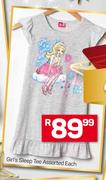 Girl's Sleep Tee Assorted-Each