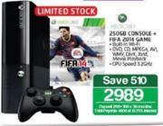 Xbox 360 250GB Console + FIFA 2014 Game