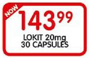 Lokit 20Mg 30 Capsules