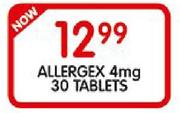 Allergex 4Mg 30 Tablets