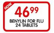Benylin For Flu 24 Tablets