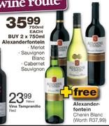Alexanderfontein Merlot/Sauvignon Blanc/Cabernet Sauvignon Each