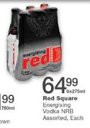 Red Square Energising Vodka NRB-6 x 275ml
