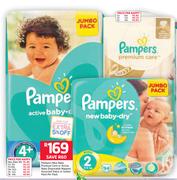 Pampers Active Baby Disposable Nappies Size4 Plus 62's Pack-Per Nappy