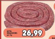 Betta Braaiwors-Per Kg