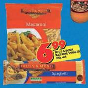 Fatti's & Moni's Macaroni / Spaghetti-500g Each