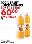 100% Fruit Juice Blends In Assorted Variants-2x1.5Ltr