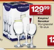 Empire/Nevakar Wynglasstel-18 Stuk Per Stel