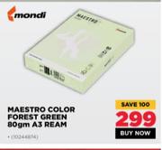 Mondi Maestro Color Forest Green 80gm A3 Ream