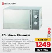 Russell Hobbs 20L Manual Microwave
