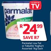 Parmalat Low Fat Or Fabulite Yoghurt-1kg Each