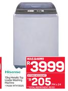 Hisense 13Kg Metallic Top Loader Washing Machine(WTX1302S)