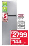 Defy Satin Metallic Fridge With Top Freezer(DAD237)