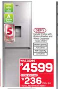 Defy Metallic Fridge With Bottom Freezer And Water Dispenser(DAC617)