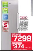Defy Stainless Steel Upright Freezer(DUF280)