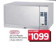 Defy 28Ltr Metallic Electronic Microwave DMO351
