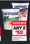 Parmalat Low Fat Or Fabulite Fat Free Yoghurt-2x1kg