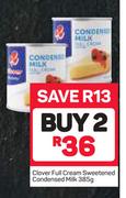 Clover Full Cream Swetened Condensed Milk-2x385g