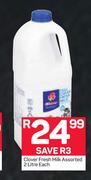 Clover Fresh Milk-2Ltr Each