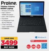 Proline Thinline Celeron N3060 Laptop
