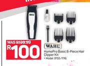 Wahl Homepro Basi 8 Piece Hair Clipper Kit 9155-1116