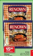 Renown Pork Bangers-375g