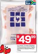 No Name Frozen Chicken 4 Drumstiks And 4 Thighs With Brine Based Mixture-1.5Kg
