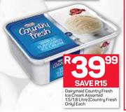 Dairymaid Country Fresh Ice Cream Assorted 1.5/1.8Ltr (Country Fresh Only)-Each