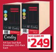 Croxley A4 Easi Seal Bulk Envelope 250 Pack-Each
