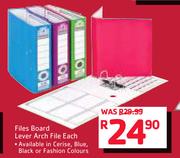 Files Board Lever Arch File-Each