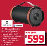 Volkano 2.1 Channel Blaster Portable Speaker VB020-BB