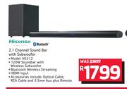 Hisense 2.1 Channel Sound Bar With Subwoofer HS212