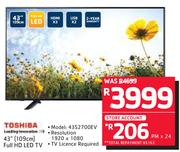Toshiba 43"(109cm) Full HD LED TV 43S2700EV