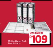 Mottled Lever Arch Files 6 Pack