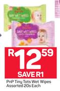 PnP Tiny Tots Wet Wipes Assorted-20's Each