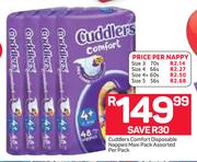 Cuddlers Comfort Disposable Nappies Size 3 70's Pack-Per Nappy