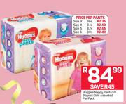 Huggies Nappy Pants For Boys Or Girls Size 4 34's Pack-Per Pant