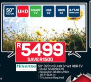 Hisense 50" (127cm) UHD Smart HDR TV 50A6100UW