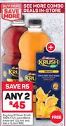 Clover Krush 100% Fruit Juice Blend Assorted-2 x 1.5Ltr & Get Clover Krush Fruit Juice-1Ltr Free