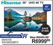 Hisense 58" 147cm UHD 4K TV 58A6100 
