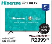 Hisense 40" 101cm FHD TV 40B5200PT