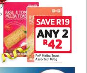PnP Melba Toast Assorted-2 x 160g