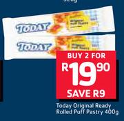 Today Original Ready Rolled Puff Pastry-2x400g