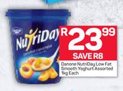 Danone Nutriday Low Fat Smooth Yoghurt Assorted-1Kg Each